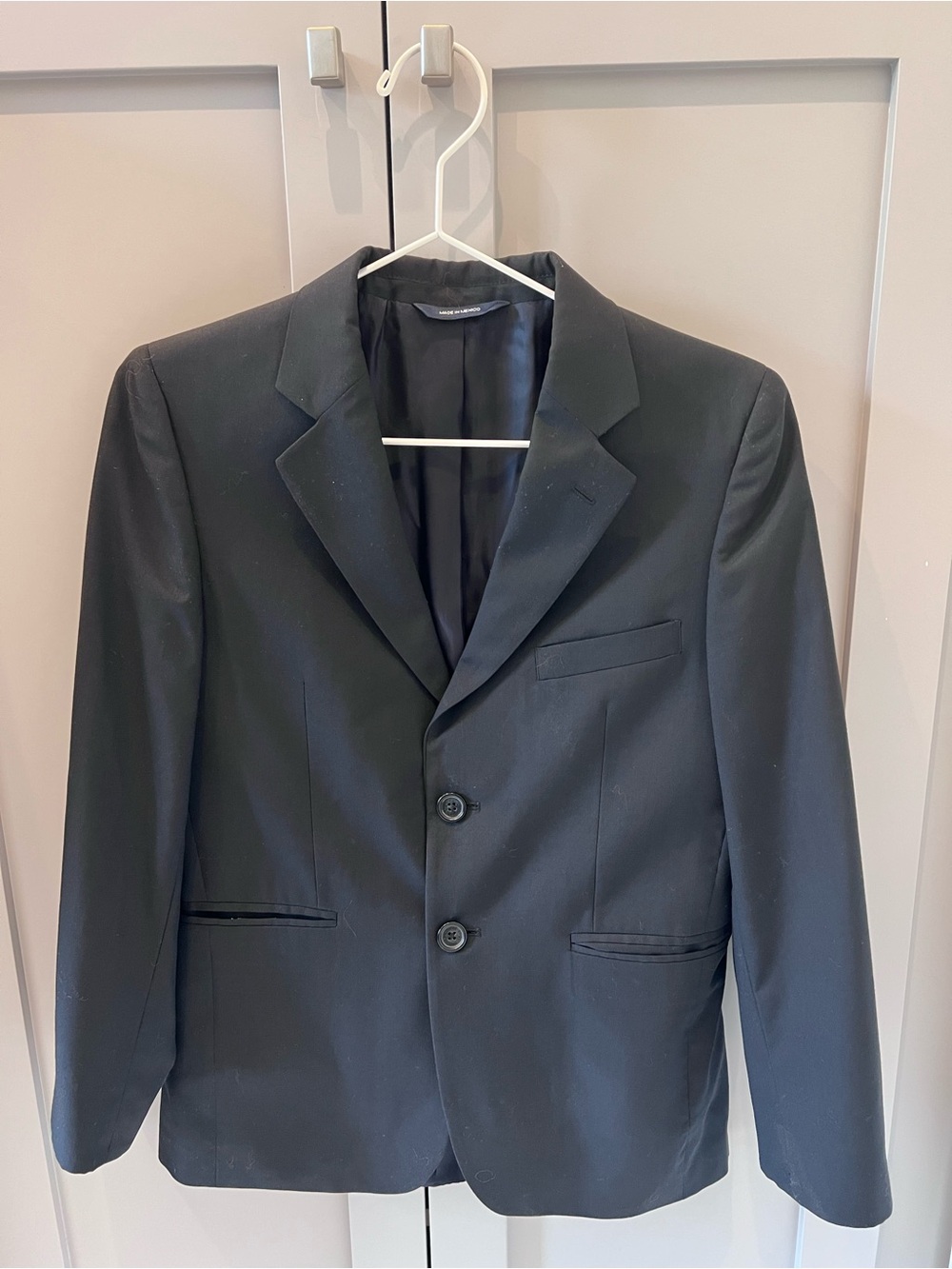 Brooks Brothers Black Kids Two-Button Notch Lapel Blazer Jacket